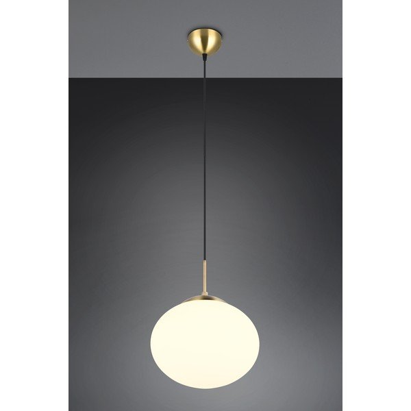 Fehér-aranyszínű függőlámpa üveg búrával ø 30 cm Fomento – Trio-image-1