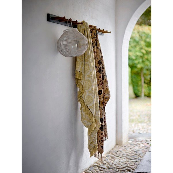 Sárga pamutkeverék takaró 130x155 cm Pratello – Bloomingville-image-2