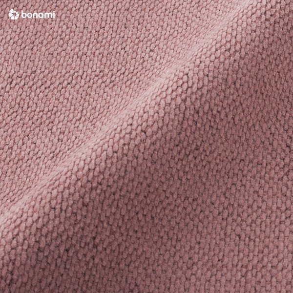 Rózsaszín kárpitozott ágyneműtartós franciaágy ágyráccsal 160x200 cm Lupine – Micadoni -image-1