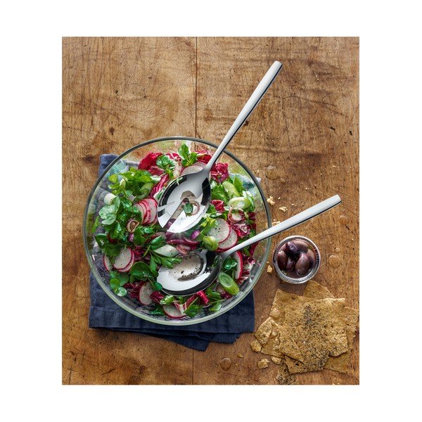 Taverno üveg salátástál és 2 db rozsdamentes salátaszedő készlet - WMF-image-1