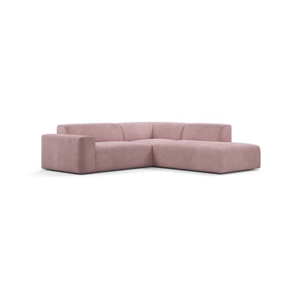 Karen rózsaszín kordbársony sarokkanapé, 260 cm, jobb oldali - Marie Claire Home-image-2