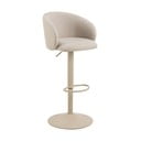 Bézs állítható magasságú karfás bárszék (ülésmagasság 86 cm) Eleanor – Actona