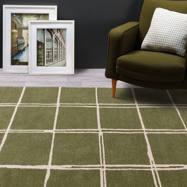 Zöld kézi szövésű gyapjú szőnyeg 200x290 cm – Asiatic Carpets-image-1