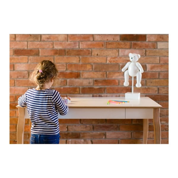 Lillo fehér íróasztal, hosszúság 105 cm - Ragaba-image-2