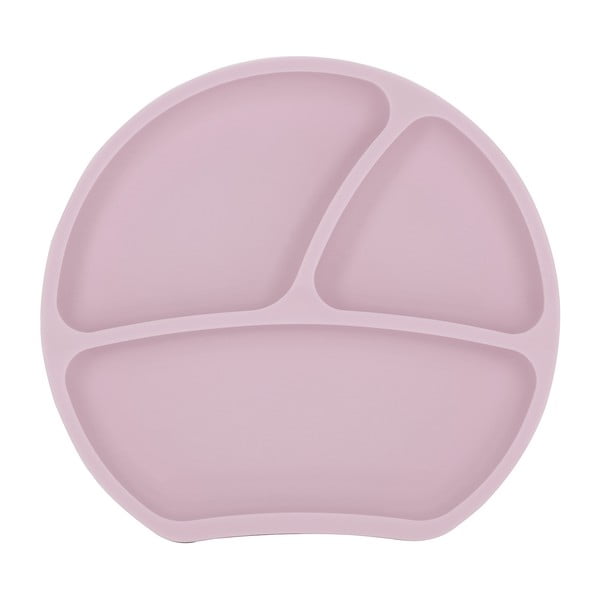 Világos rózsaszín szilikon gyerek tányér 19x20,5 cm – Kindsgut-image-3