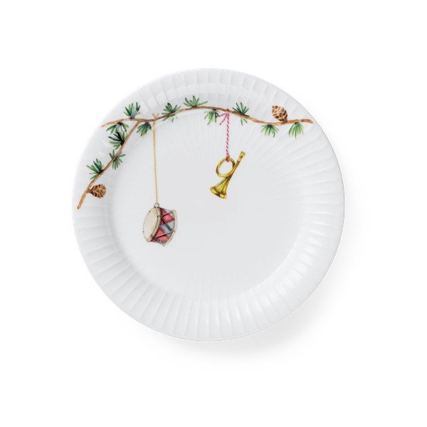 Fehér desszertes porcelán tányér karácsonyi mintával ø 19 cm Hammershøi Christmas – Kähler Design