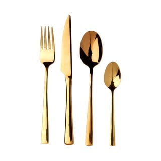 Aranyszínű rozsdamentes acél evőeszköz készlet 16 db-os Avie – Premier Housewares
