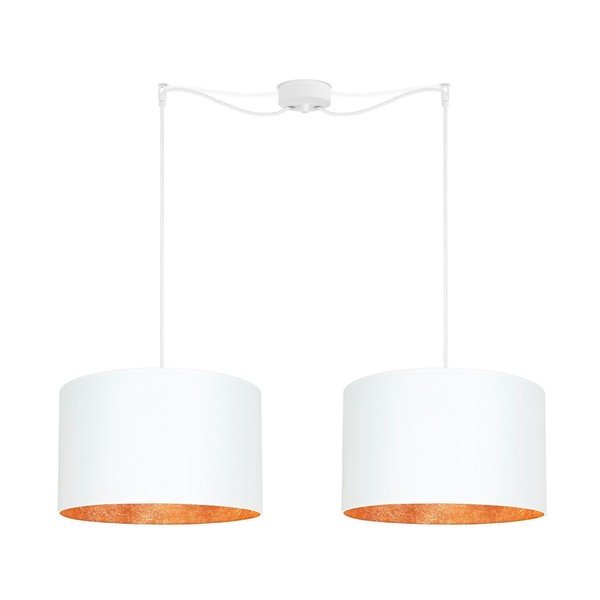 Mika kétágú réz-fehér függőlámpa, ⌀ 40 cm - Sotto Luce