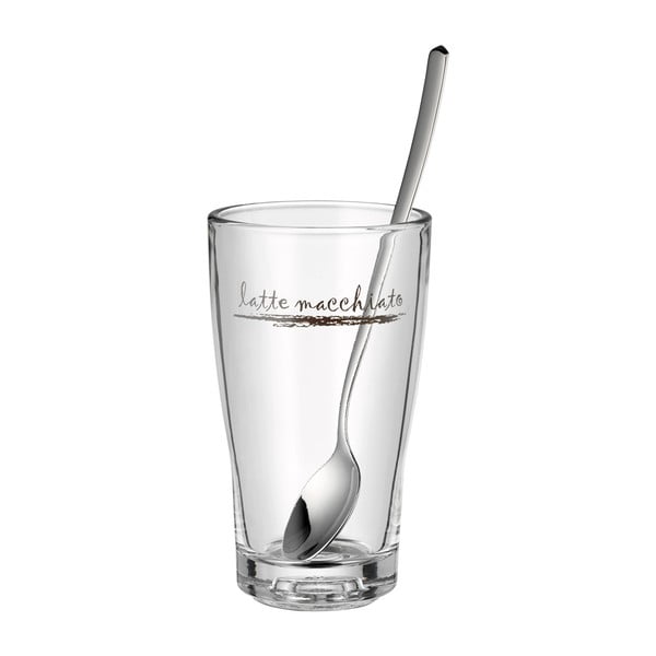 Ezüstszínű üveg bögre szett kanállal, 6 db-os 280 ml – WMF-image-2