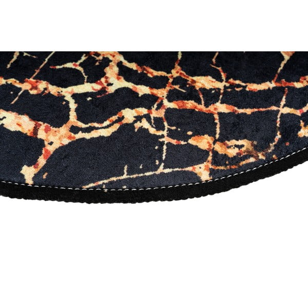 Gold Marble 2 db-os fekete ovális fürdőszobai kilépő szett - Foutastic-image-3