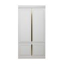 Világosszürke borovi fenyő ruhásszekrény 110x215x44 cm Organize – WOOOD