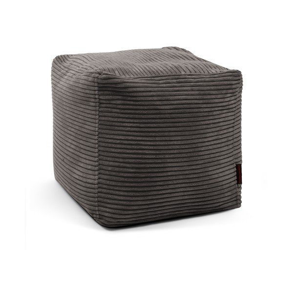 Sötétszürke kordbársony babzsákfotel Up! MooG – SLOWDOWN