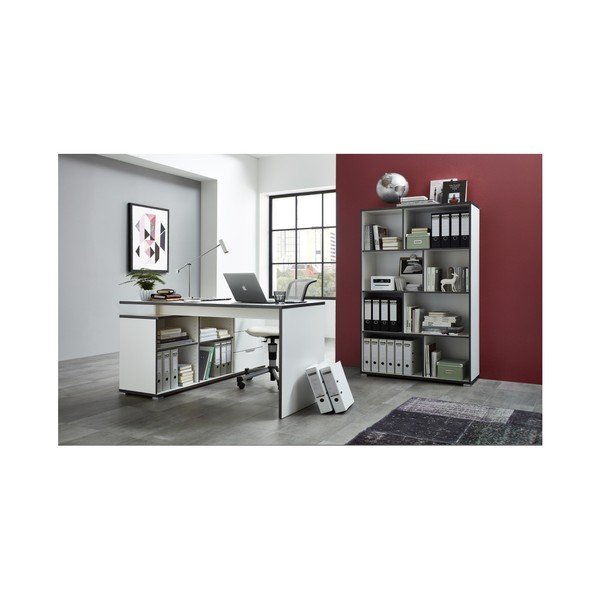 X fehér íróasztal fiókos tárolóasztallal - Germania-image-4