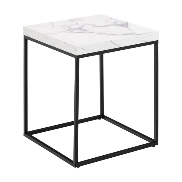 Tárolóasztal márvány dekoros asztallappal 40x40 cm Barossa – Actona-image-2