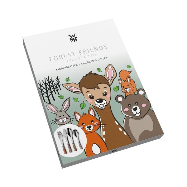 Ezüstszínű rozsdamentes acél gyerek evőeszköz 4 db-os Forest Friends – WMF-image-1