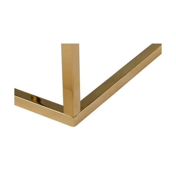 Accent fehér márványasztal aranyszínű vázzal, 50 x 50 cm - RGE-image-2