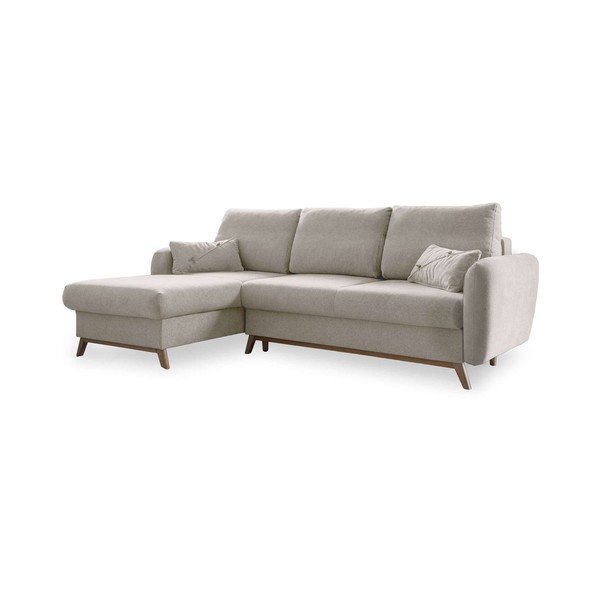 Scandic Lagom bézs kinyitható sarokkanapé, bal oldali - Miuform