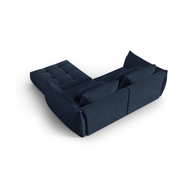Sötétkék sarokkanapé (variálható) Bloom – Micadoni Home-image-3