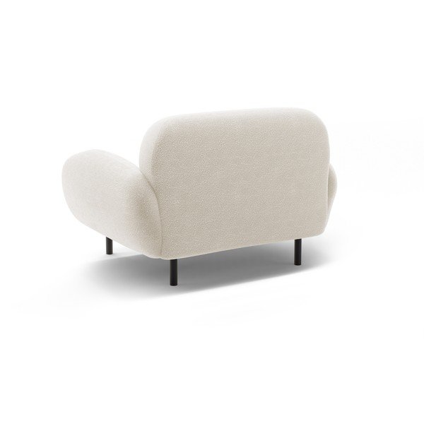 Fehér buklé fotel Poppy – Micadoni -image-2