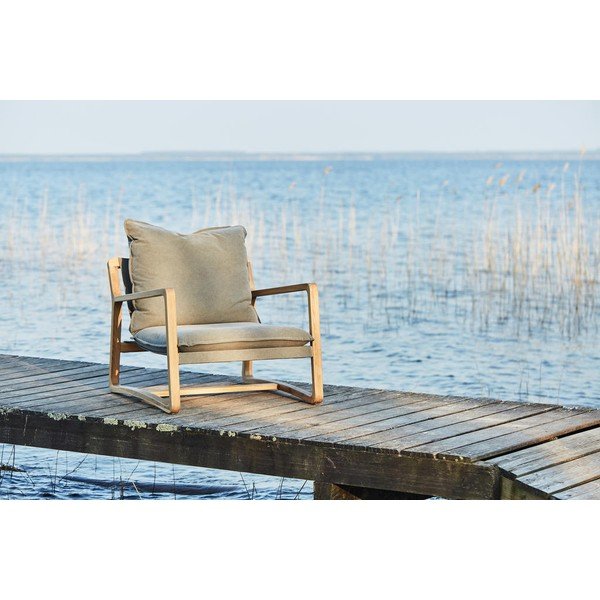 Szürke-natúr színű fa kerti fotel Azenon – Côté Table-image-1