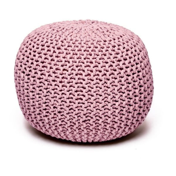 Rózsaszín kötött puff Jagger – Bonami Essentials