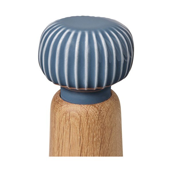 Hammershoi tölgyfa fűszerőrlő, antracitszürke porcelán részletekkel, magasság 17,5 cm - Kähler Design-image-2