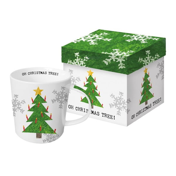 Oh Christmas Tree porcelán bögre karácsonyi motívummal, díszdobozban, 350 ml - PPD
