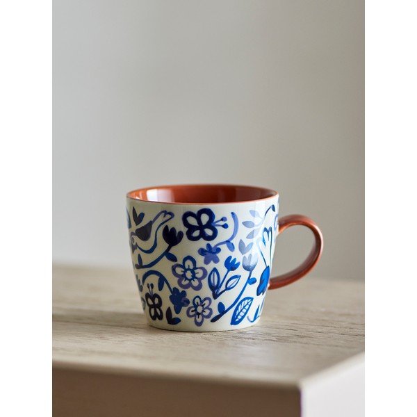 Kék-krémszínű kőedény bögre szett 4 db-os 300 ml Figuria – Bloomingville-image-1