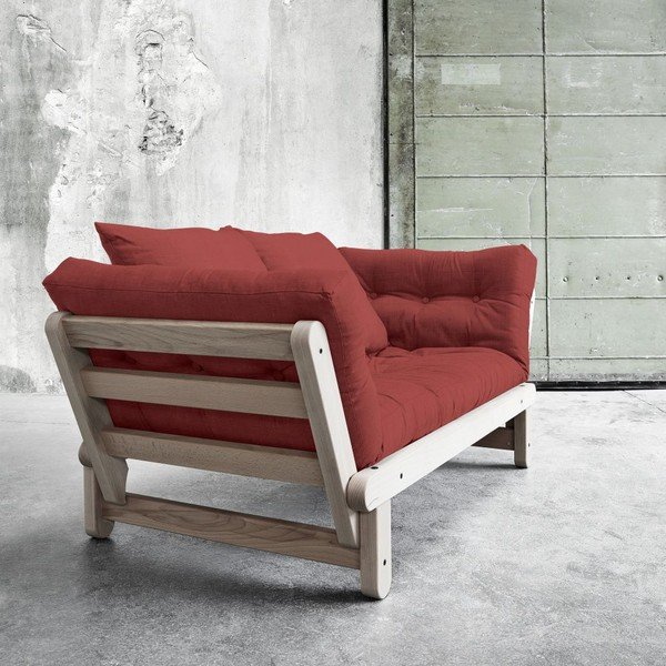 Beat Beech/Passion Red kanapéágy - Karup-image-1