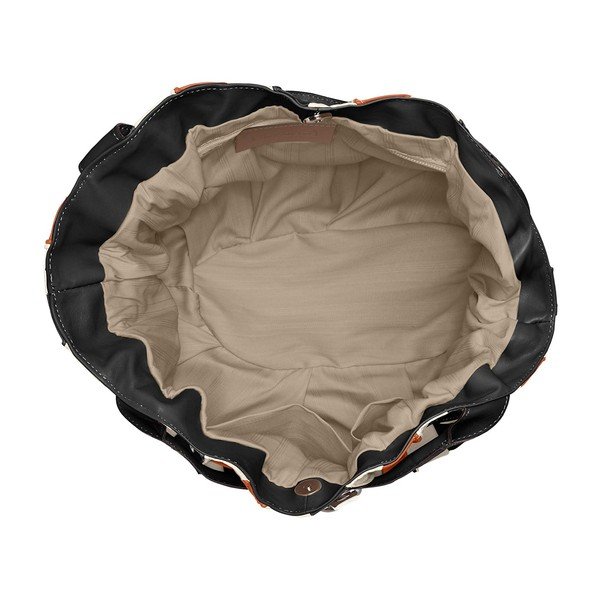 Jenn barna-fekete bőr kézitáska - Chicca Borse-image-2