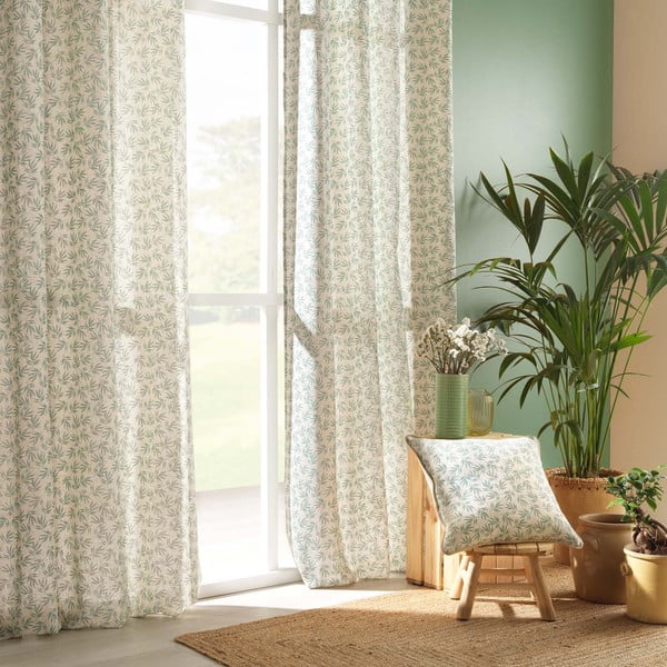 Fehér-zöld függöny 140x240 cm Maddy – douceur d'intérieur-image-4