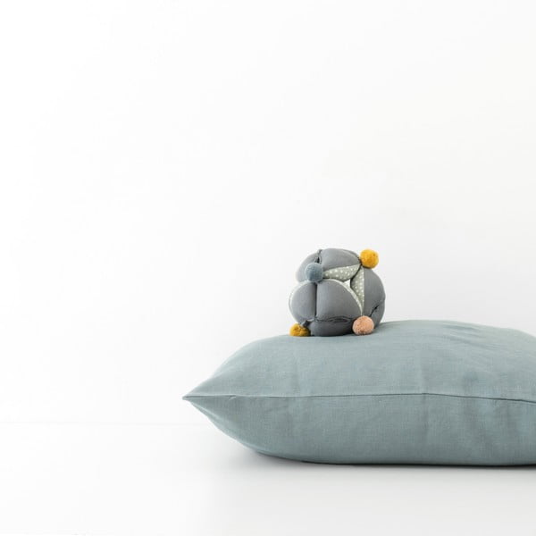 Nature kék len gyerek párnahuzat, 40 x 60 cm -Linen Tales-image-2