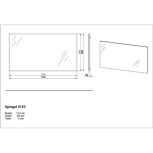 Fali tükör 115x63 cm Ceduna – Germania-image-4