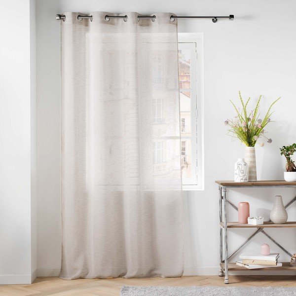 Elefántcsont színű voile fényáteresztő függöny 140x240 cm Carlin – douceur d'intérieur-image-2