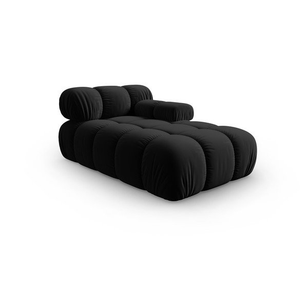 Fekete bársony heverő (jobb oldali) Bellis – Micadoni Home-image-3