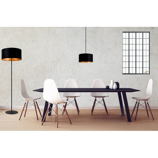 Mika fekete függőlámpa aranyszínű részletekkel, ⌀ 36 cm - Sotto Luce-image-1