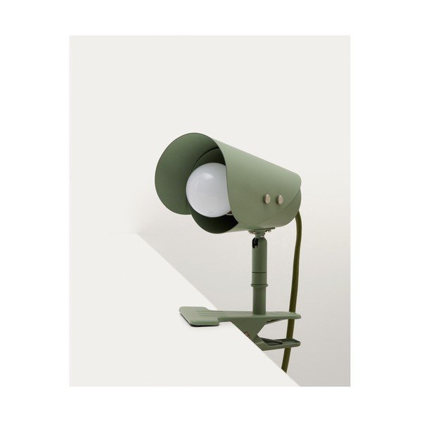 Zöld fém asztali lámpa csiptetővel (magasság 16 cm) Jula – Kave Home-image-4