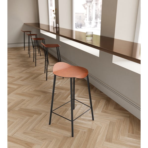 Konyakbarna bőr bárszék Flamingo Bull – LIND DNA-image-1