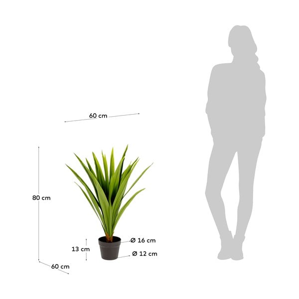 Műnövény (magasság 80 cm) Yucca – Kave Home-image-2