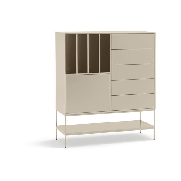 Krémszínű szekrény 120x140x45 cm Platt – Teulat-image-2