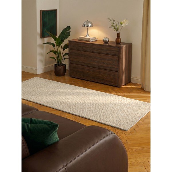 Natúr színű gyapjú futószőnyeg 80x250 cm Eloise – Hanse Home-image-1