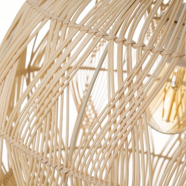 Natúr színű rattan mennyezeti lámpa rattan búrával ø 37 cm Natural Way – Casa Selección-image-2