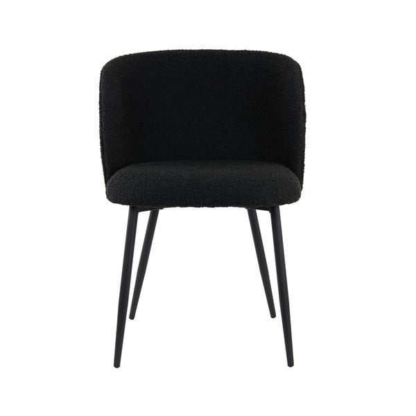 Fekete kárpitozott étkezőfotel Elyna – Light & Living-image-4