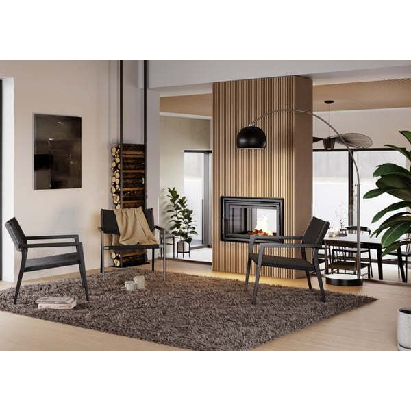 Fekete fotel nádfonattal Loop – DAN-FORM Denmark-image-1