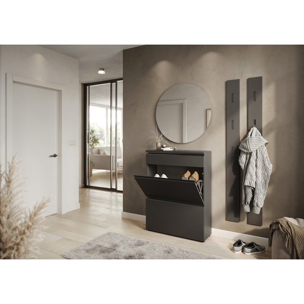 Antracitszürke cipőtartó 80x107x29 cm Baldone – Germania-image-4