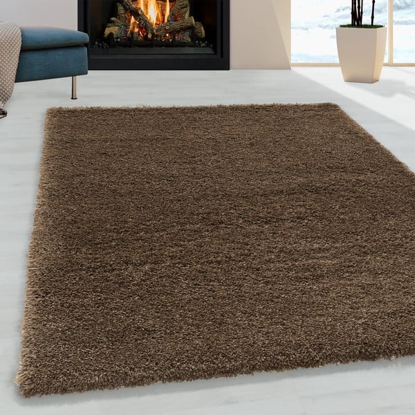 Sötétbarna szőnyeg 80x150 cm Fluffy – Ayyildiz Carpets-image-1
