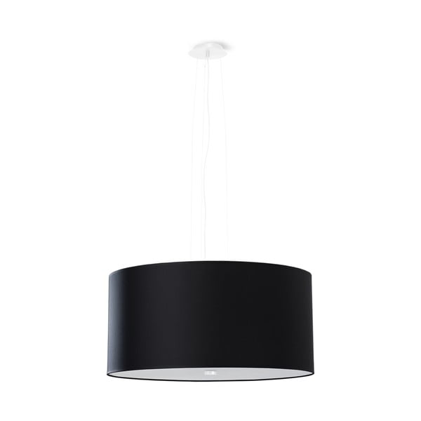 Fekete függőlámpa textil búrával ø 50 cm Volta – Nice Lamps