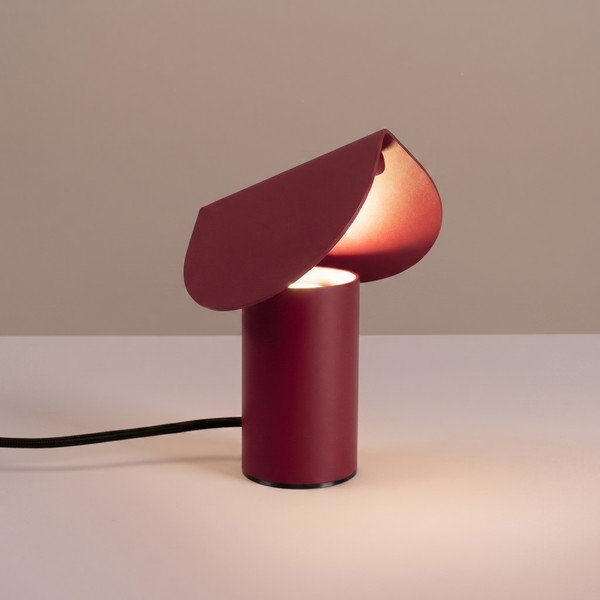 Borvörös alumínium LED asztali lámpa (magasság 15 cm) BISCUIT – Thoro-image-2