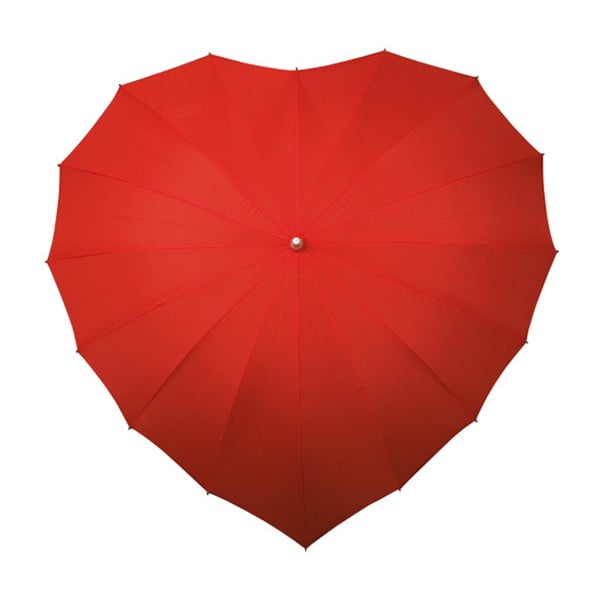Heart piros szívalakú esernyő, ⌀ 107 cm - Ambiance
