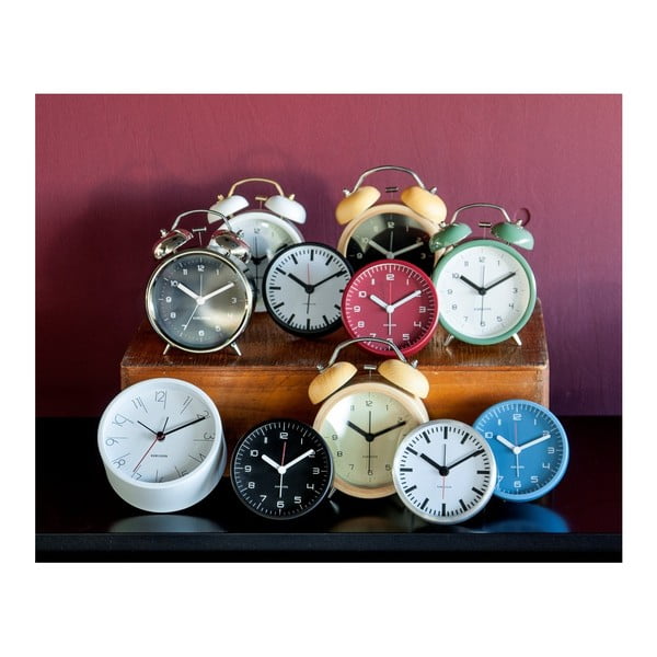 Classic krémszínű ébresztőóra fekete számlappal - Karlsson-image-2